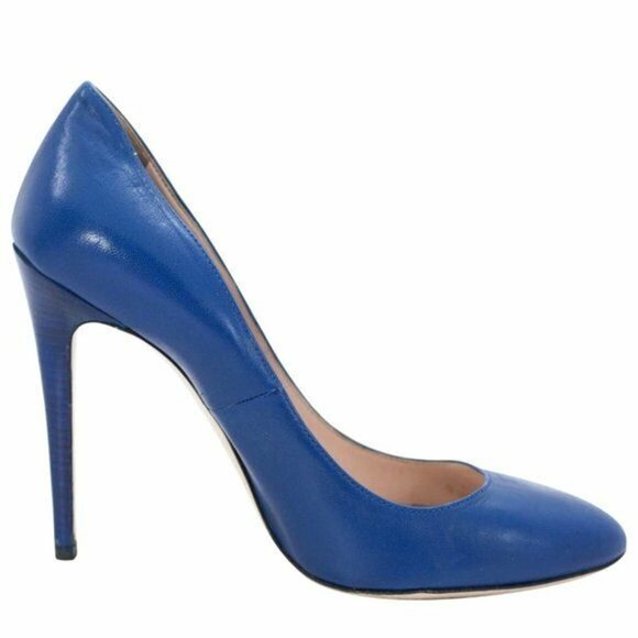 Miu Miu Cobalt Blue Stiletto Pumps Shoes 37 IT (Approx 6.5 US) - Picture 1 of 5